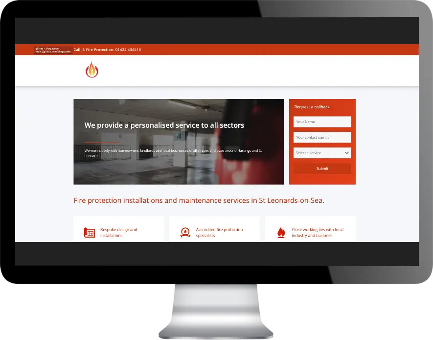JS Fire Protection - Web design and development
